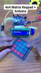 29K views · 108 reactions | Security system with 4x4 Matrix Keypad with Arduino using Servo Motor #electronics #engineering #Engineer #arduino #lcddisplay #ServoMotor | Upload Ideas with Itamar | Facebook