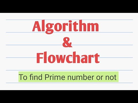 Algorithm and Flowchart to check if a number is prime or not || Algorithm || Flowchart||