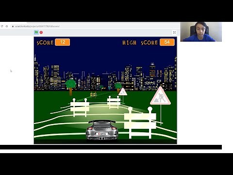 Game #32. Part 1. How to Create a Car Racing Game On Scratch | Simulates 3D game | Coding Tutorial