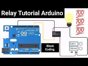 Relay arduino tutorial | Arduino rekay tinkercad | Relay tinkercad | Block coding tinkercad