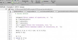 Jacobi method to solve equation using MATLAB(mfile)