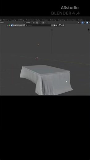 Turn a Plane into a Tablecloth😃 Using Cloth Physics in Blender #short #3dblender