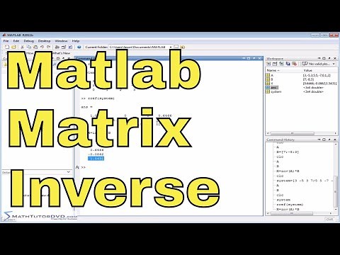 Matlab Tutorial - 46 - Matrix Determinant, Inverse, Trace, and Rank