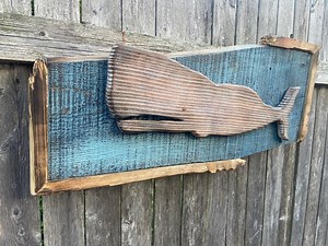Reclaimed Wood Whale Wall Art: Rustic Coastal Beach House Decor - Etsy