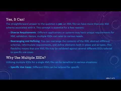 Can an XML File Have More Than One XSD? Understanding XML and XSD Relationships