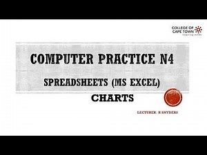 COMPUTER PRACTICE N4 :EXCEL CHARTS - SO6,LO6.1-6.3