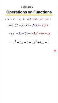 Performing Operations on Functions ➕➖✖️➗ | Add, Subtract, Multiply & Divide Functions! Ex 2