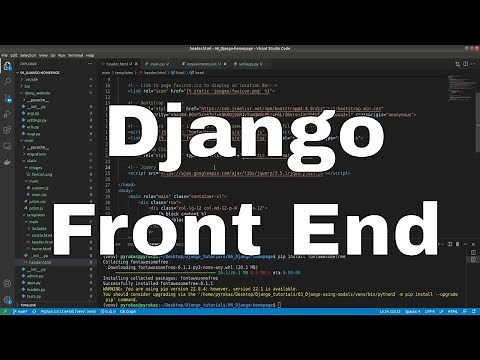 Django Tutorial - Styling our Django website with CSS Framework #6