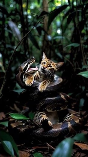 Giant Python vs Jungle Cat: Real 4K Jungle Encounter Caught on Camera!