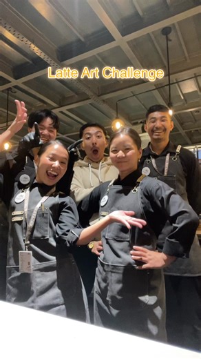 Latte art challenge. Himalayan Java Bikers Pokhara Team Who did the best? - [ ] Coffee first ☕️ world later🌎 #himalayanjava #sjmoto