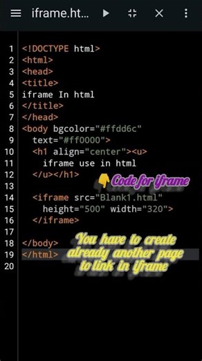 iframe Use in HTML || Iframe kaise Used kare html Mai #html5 #iframes #codinglife