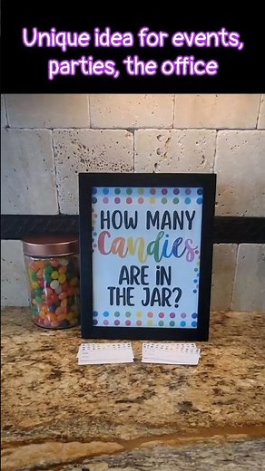 Set up an easy Candy Jar Guessing Game at any event, party, classroom or holiday - easy printable!