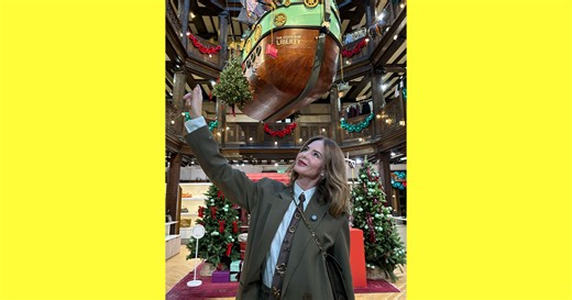 Have you experienced Christmas at Liberty London? Shopping at Liberty led to a brief but formative period of financial reckoning at 18, after I somehow managed to amass £1,000 in debt when I spent £150 on a flamboyant pair of tights... While I did avoid going back for five years with post-purchase PTSD, it’s still one of my favourite destinations, and especially at this time of year. Did you know it was built from two ships in 1875? It's a steadfast harbour in the stormy seas of Christmas shoppi