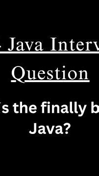 Java Interview Question #44: What is finally Block in Java? | Logic Ladder