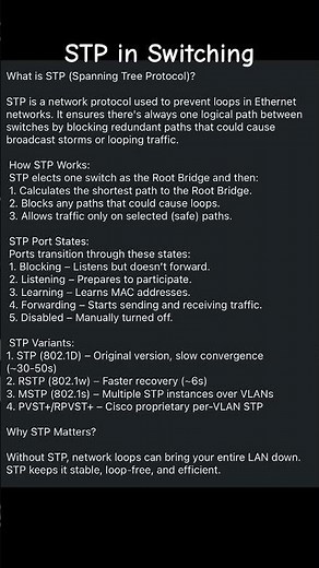 Spanning Tree Protocol (STP) in Switching | Cisco STP Explained #STP #Switching #Cisco #Networking