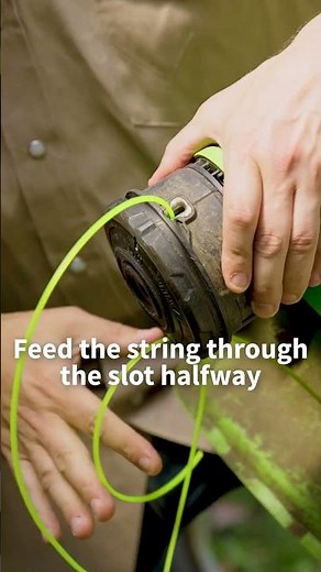 How to String a Trimmer in 60 Seconds | Quick & Easy DIY Lawn Care Hack 🌿
