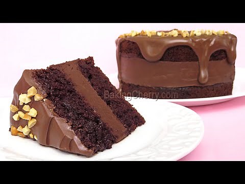 Fluffy and Moist NUTELLA CAKE Recipe | Homemade Chocolate Cake | Baking Cherry