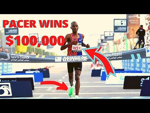UNBELIEVABLE! MARATHON PACER ENDS UP WINNING THE RACE