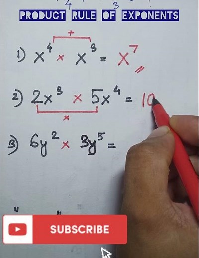 how to multiply exponents (exponent Rules) #maths