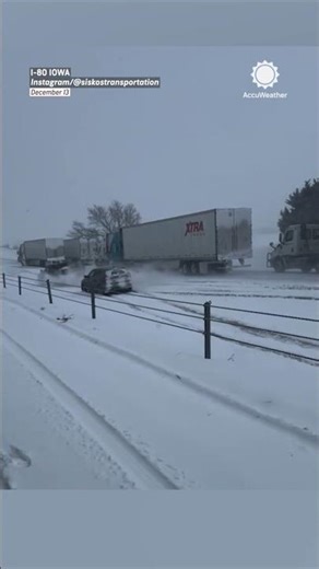 Truck Slides Out of Control on Icy Road!
