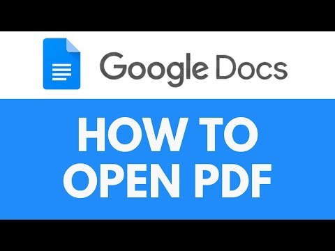 How To Open PDF in Google Docs | Import PDFs | Google Docs Tutorial