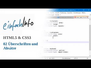 HTML5 & CSS3 02: Überschriften und Absätze