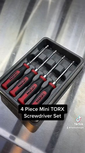 ICON...but make it mini. Introducing the new ICON Professional Mini Screwdriver Set, Mini TORX Screwdriver Set, and Mini Soft Grip Pick and Hook Set. Same quality you’ve come to expect from our ICON tools...in a miniature size. Perfect for working in tight areas! https://hf.tools/iconminisets | Harbor Freight