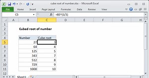 Cube root of number