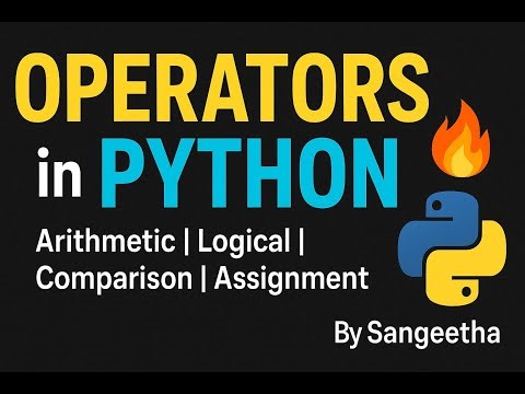 Operators in Python | Arithmetic, Assignment, Comparison, Logical, Identity & Membership Operators