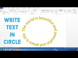 how to write text in circle in Ms Word, create circle text