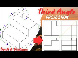 Third Angle Projection Explained | Orthographic View from 3D Block