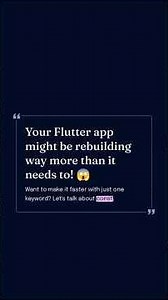 "Speed Up Your Flutter App with const Widgets 🚀 | Flutter Performance Tips" #flutter #dart #shorts