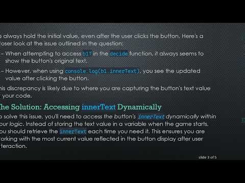 How to Fix the Issue of innerText Not Updating in JavaScript for a Tic Tac Toe Game