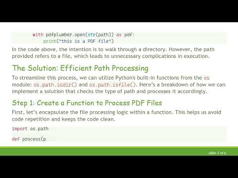 Efficiently Handle PDF Files: Iterate or Profile Paths with Python