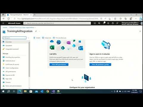 How to add Azure Active directory Authentication in an existing ASP.Net core web application (MVC).