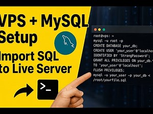 How to Create VPS, MySQL Database, User & Import Local SQL File to Live Server