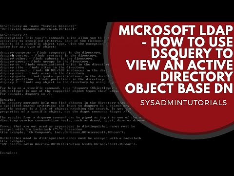 Microsoft LDAP - How to use DSQUERY to view an Active Directory Object Base DN