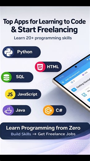 Best Apps to Master Python, JavaScript, HTML & More || #freelance #programming #sorts