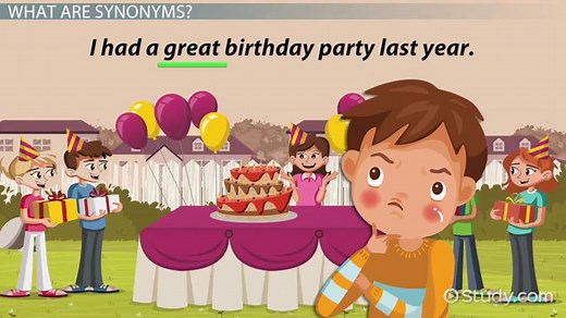 Synonyms Lesson for Kids: Definition & Examples