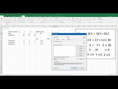 Solving linear programming problems with Excel Solver