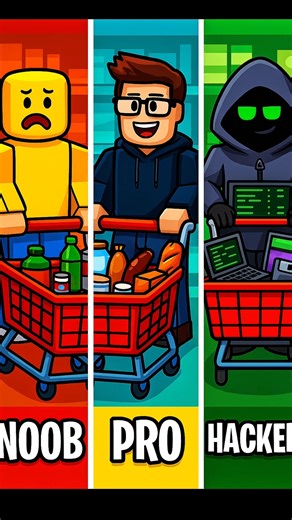 Noob vs Pro vs Hacker – Roblox Store Battle!