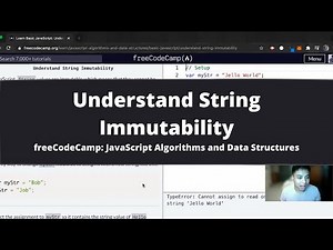 Understand String Immutability (Basic JavaScript) freeCodeCamp tutorial