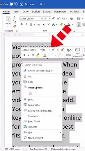 4 Ways to Change Font Size in Microsoft Word #shorts