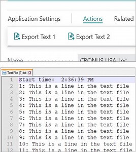 Creating a simple text file using AL in Business Central - Sample Code