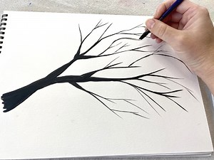 How To Paint Tree Branches With Acrylics - Step By Step Painting