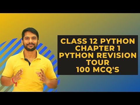 Python Class 12 | Chapter 1 MCQ | Python Revision Tour | 100 MCQ | Term1 | Chapter 01 | In Hindi