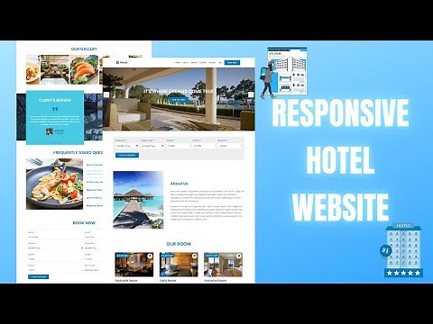 Create A Responsive Hotel Website Design Using HTML - CSS - JAVASCRIPT