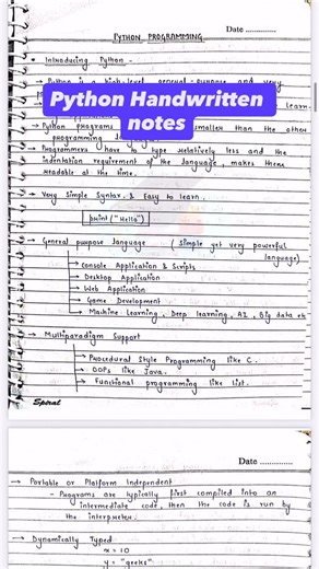 Python handwritten notes 2.0 | Kapier