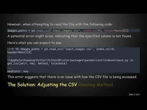 Understanding the CSV File Structure for Pandas