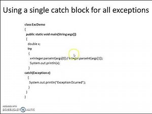 Exception Handling in JAVA